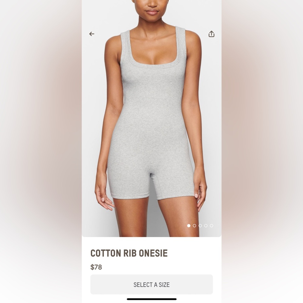 Skims Cotton Rib Onesie NEW WITH TAGS, package not even opened